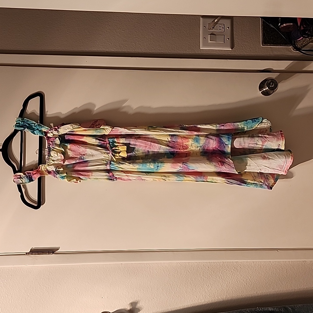 Nwt 1st Kiss Girls Printed Summer Hi-Low Hem Tank Dress, Size 10/12